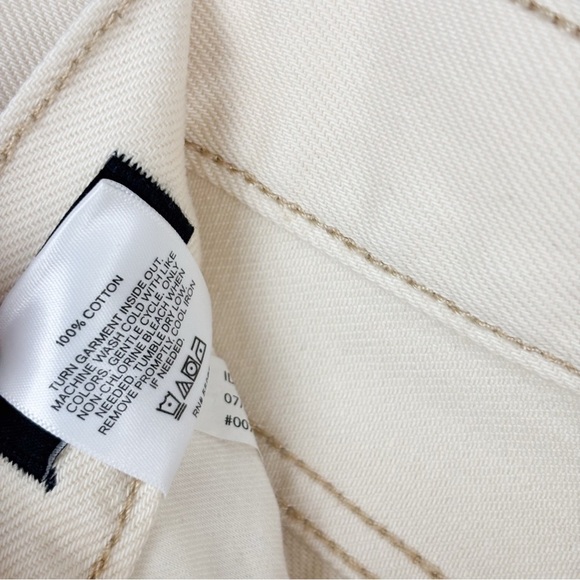 NWT Express 70s Flare Mid-Rise Raw Hem Cream Jeans Sz 2 - Picture 10 of 11